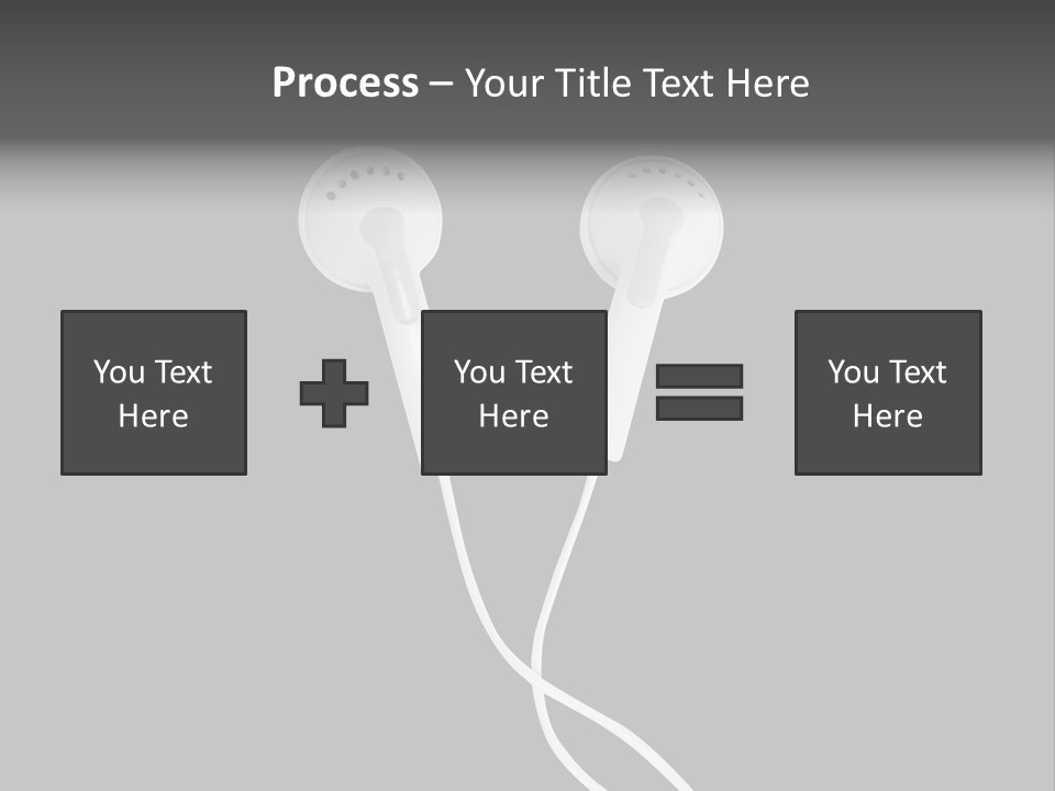 Earbud Headphone Close PowerPoint Template