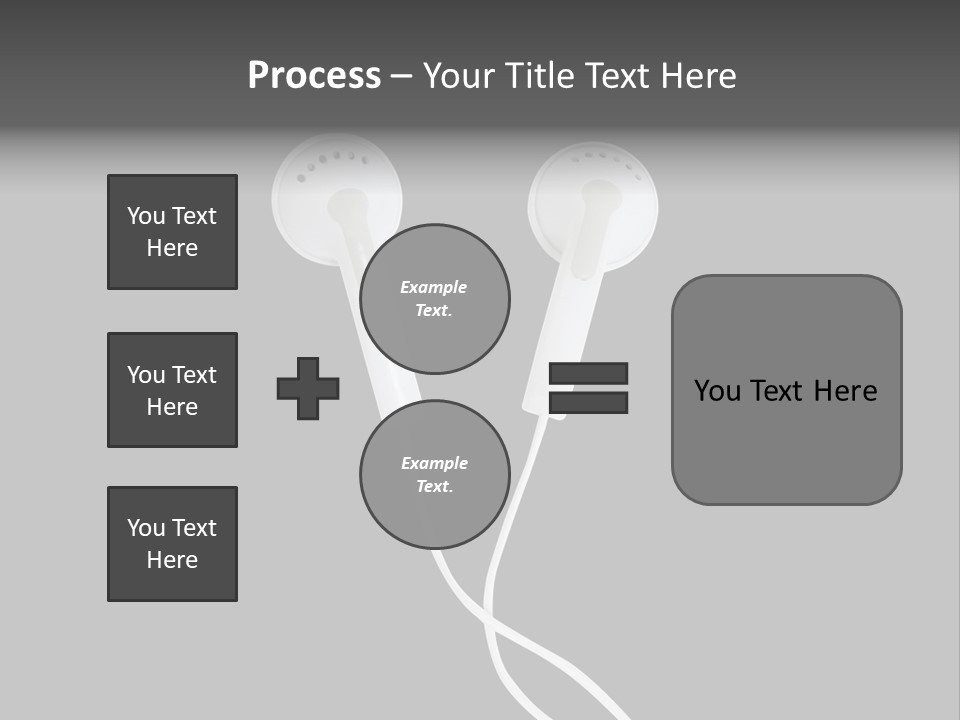 Earbud Headphone Close PowerPoint Template