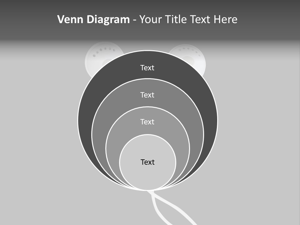 Earbud Headphone Close PowerPoint Template