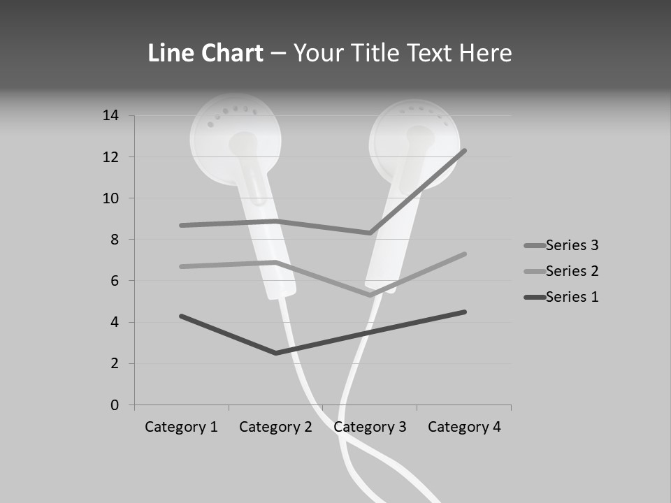 Earbud Headphone Close PowerPoint Template