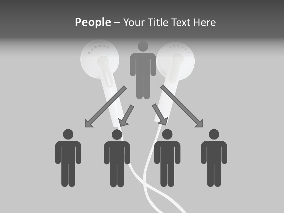 Earbud Headphone Close PowerPoint Template