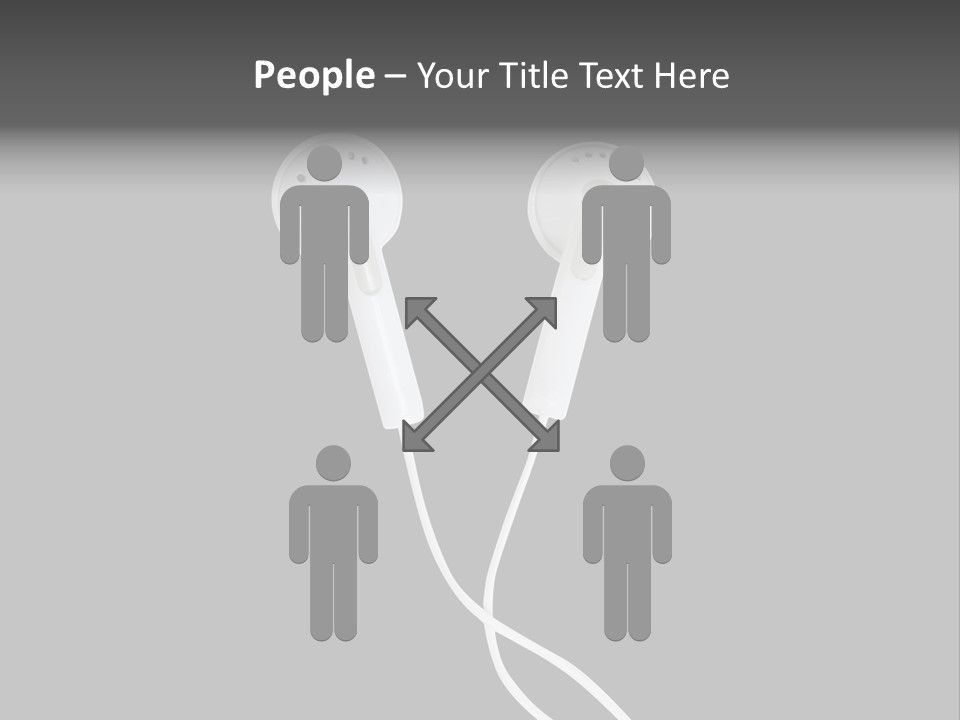 Earbud Headphone Close PowerPoint Template