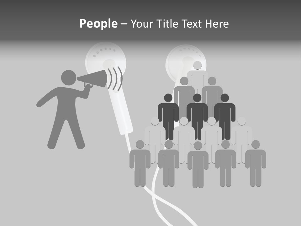 Earbud Headphone Close PowerPoint Template