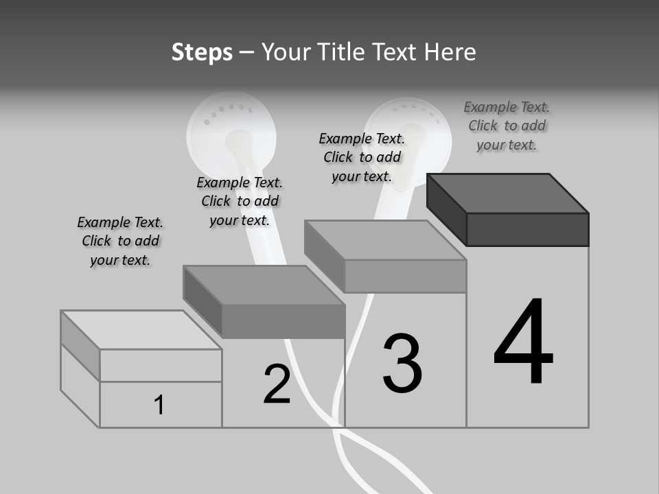 Earbud Headphone Close PowerPoint Template