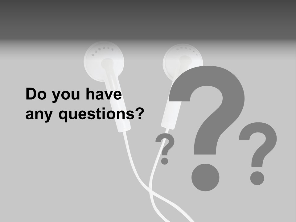 Earbud Headphone Close PowerPoint Template