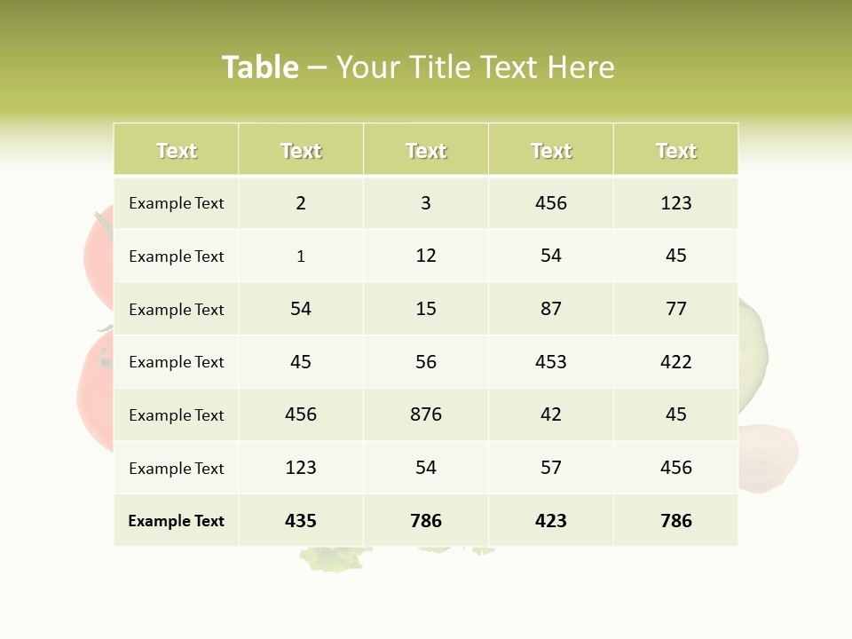 Fresh Isolated Top PowerPoint Template