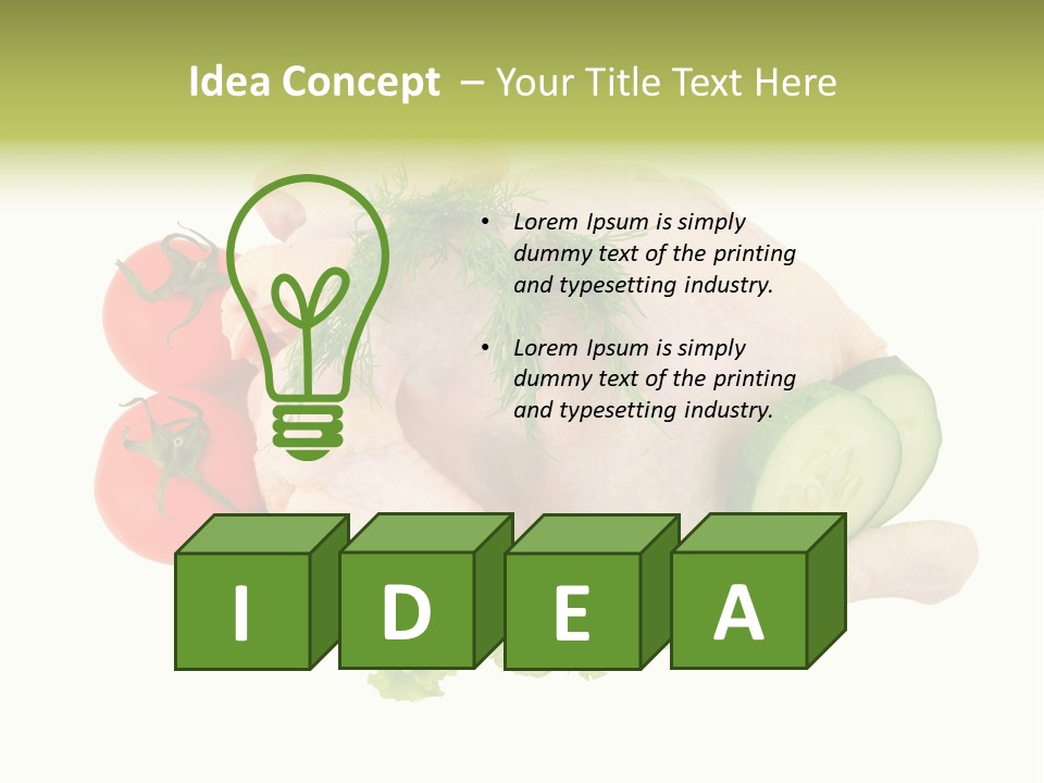 Fresh Isolated Top PowerPoint Template