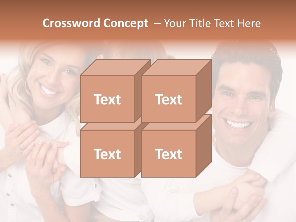 Dad White Hug PowerPoint Template