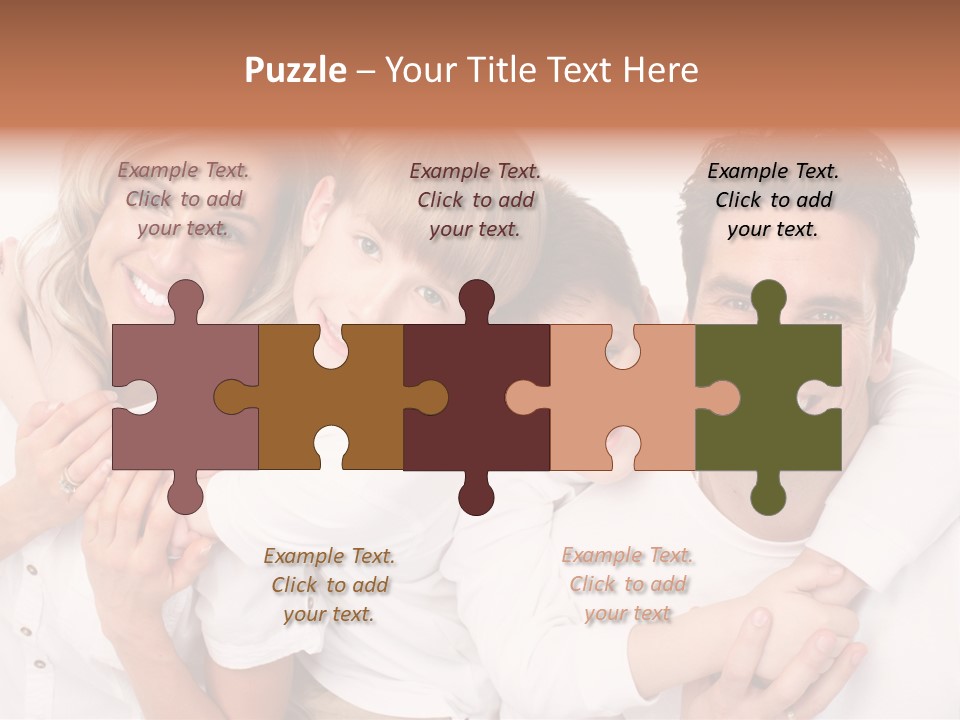 Dad White Hug PowerPoint Template