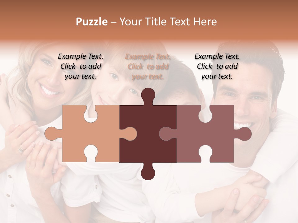 Dad White Hug PowerPoint Template