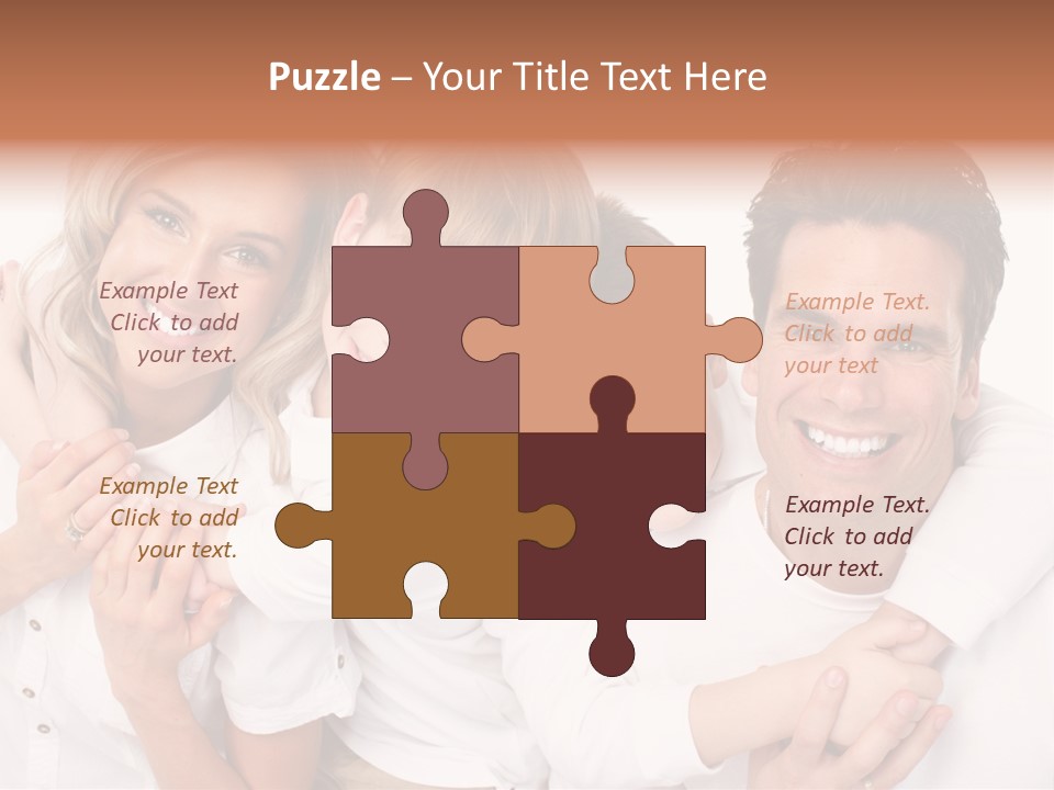 Dad White Hug PowerPoint Template