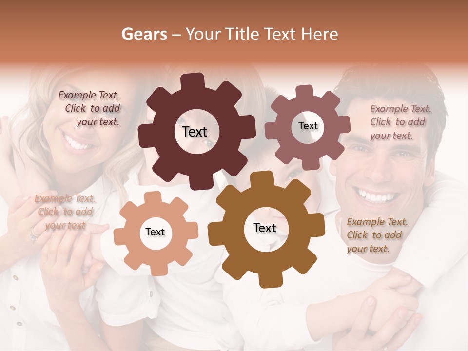Dad White Hug PowerPoint Template