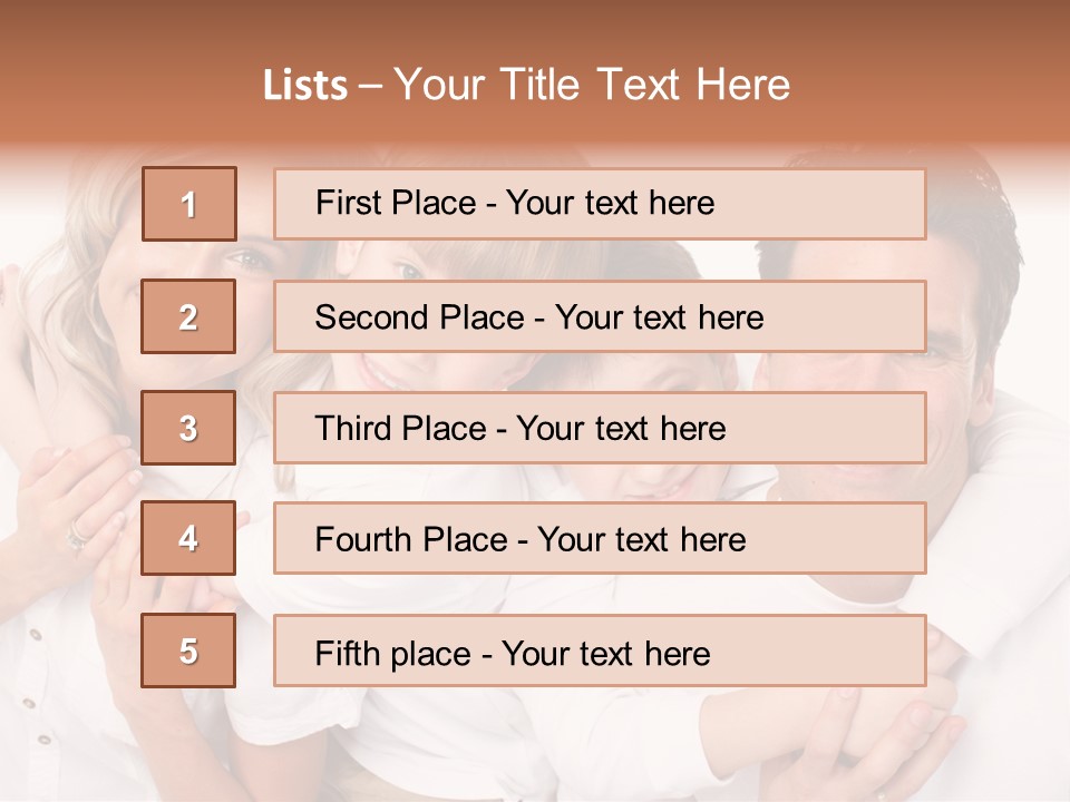 Dad White Hug PowerPoint Template