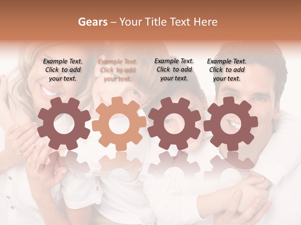 Dad White Hug PowerPoint Template