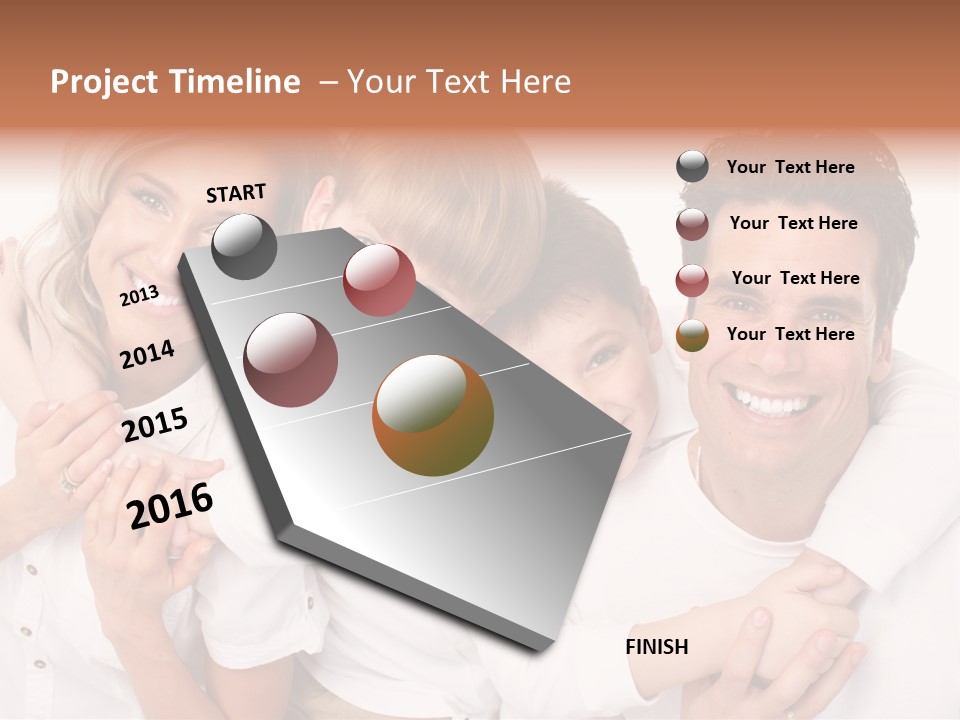 Dad White Hug PowerPoint Template