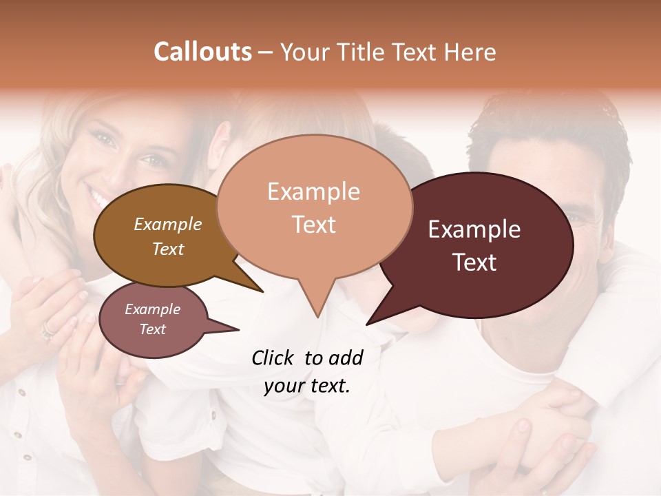 Dad White Hug PowerPoint Template