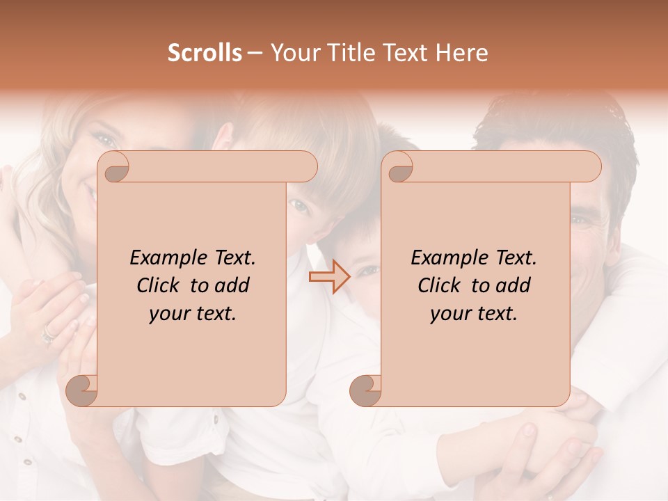 Dad White Hug PowerPoint Template