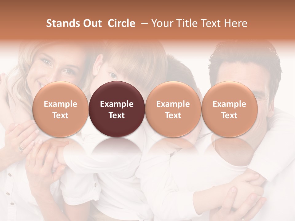 Dad White Hug PowerPoint Template