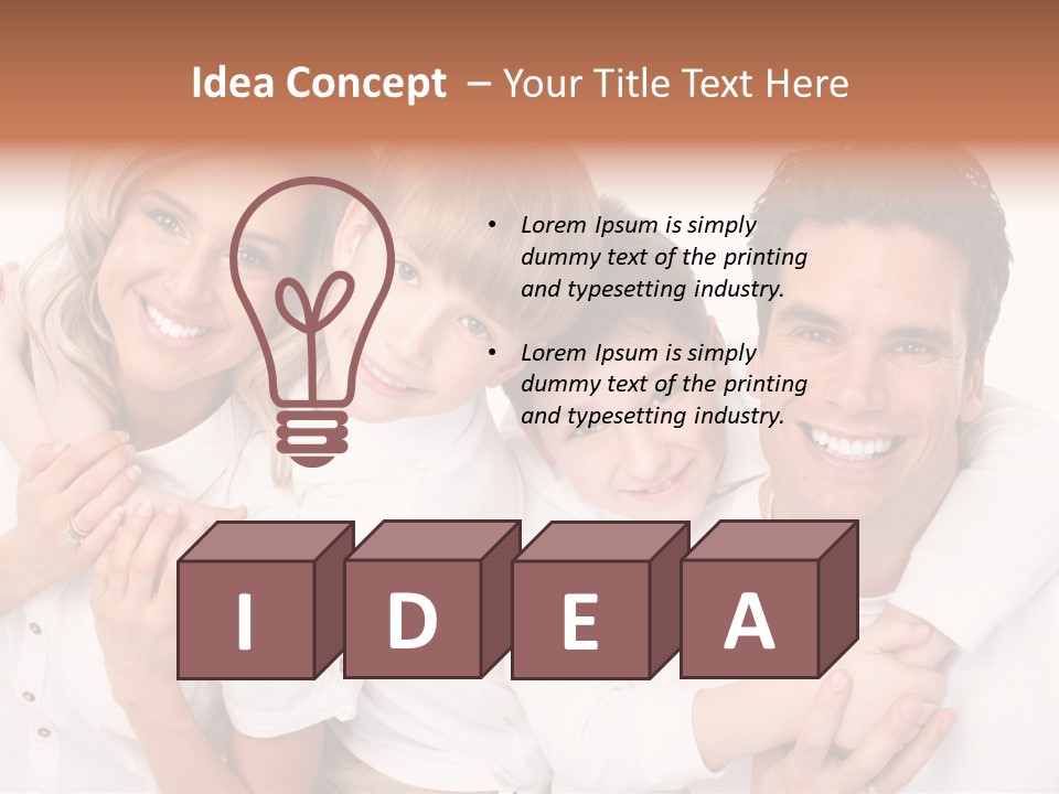 Dad White Hug PowerPoint Template