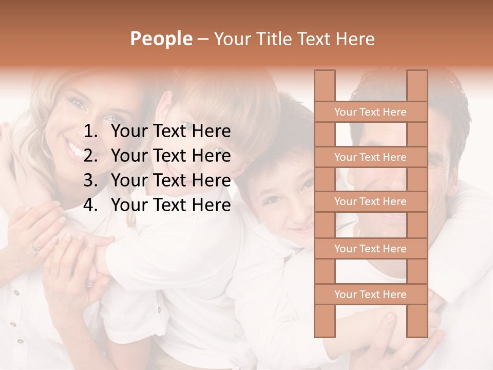 Dad White Hug PowerPoint Template