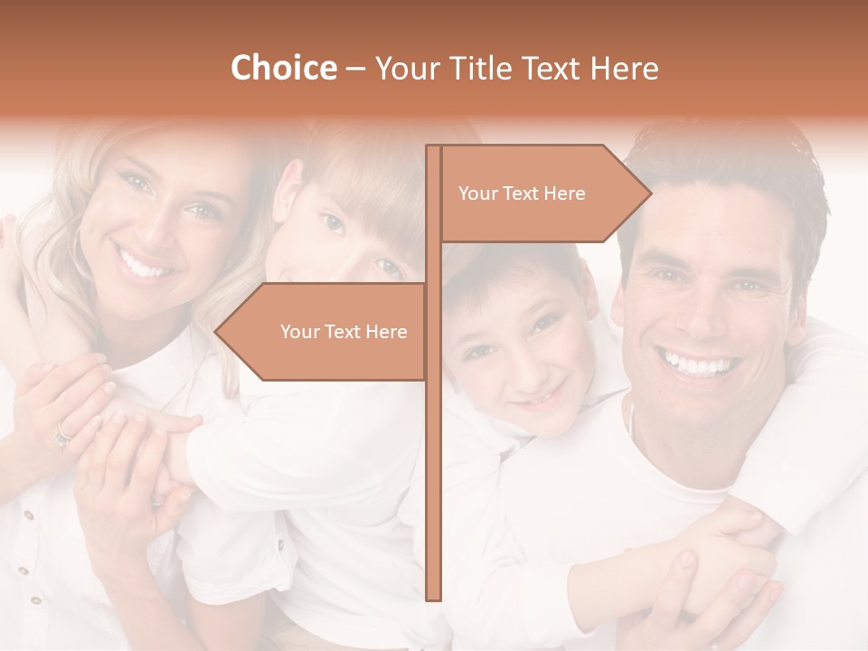 Dad White Hug PowerPoint Template