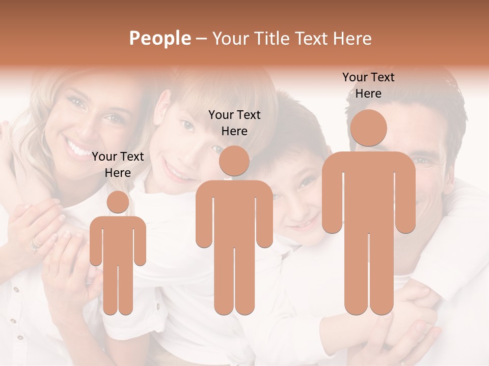 Dad White Hug PowerPoint Template
