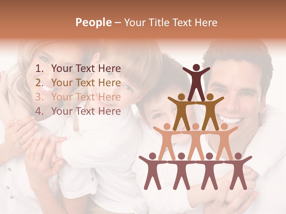 Dad White Hug PowerPoint Template
