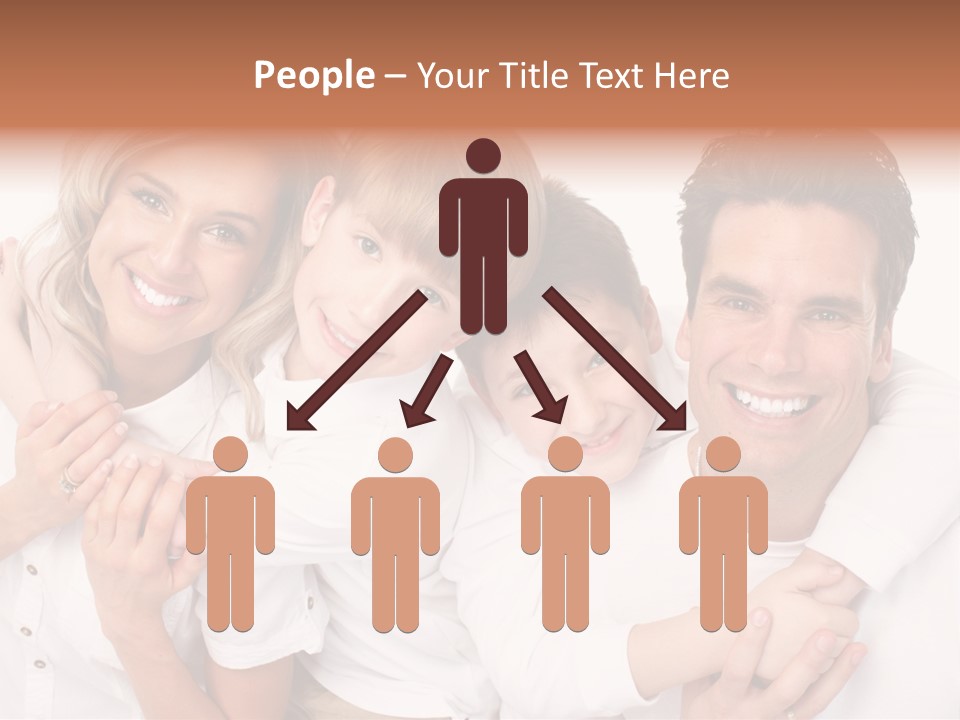 Dad White Hug PowerPoint Template