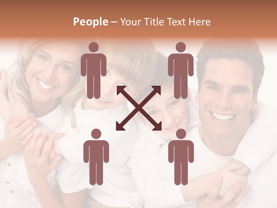 Dad White Hug PowerPoint Template
