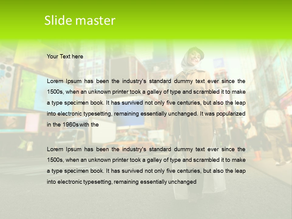 Female Time Business PowerPoint Template