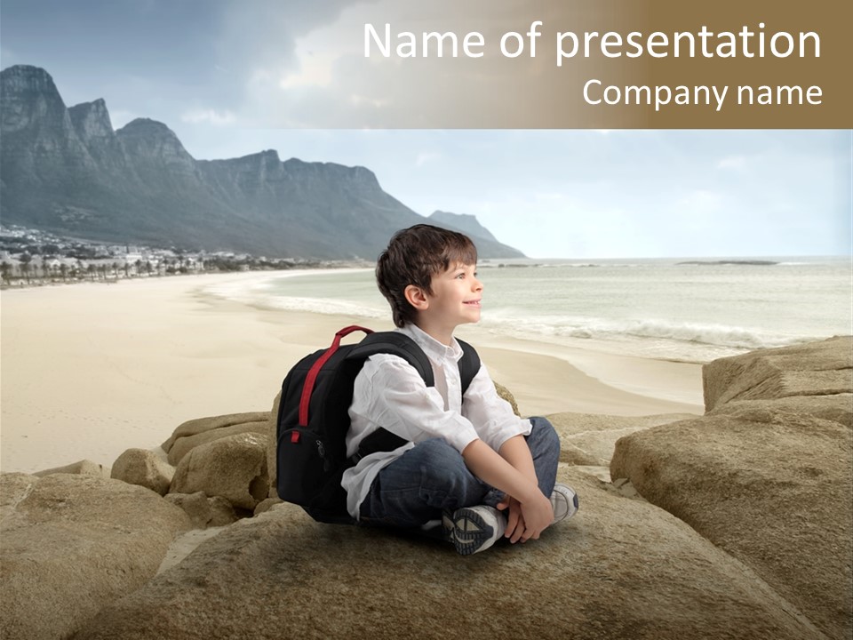 South Sitting Smile PowerPoint Template