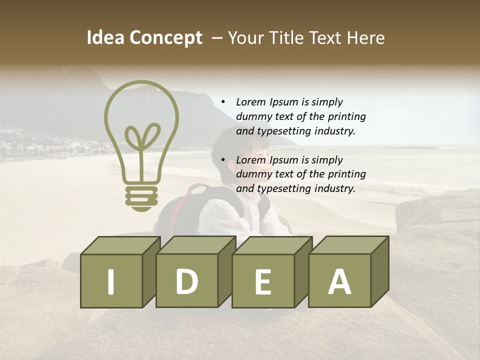 South Sitting Smile PowerPoint Template
