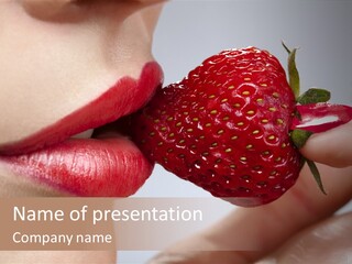 Face Fruit Glamour PowerPoint Template