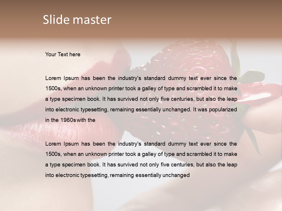 Face Fruit Glamour PowerPoint Template