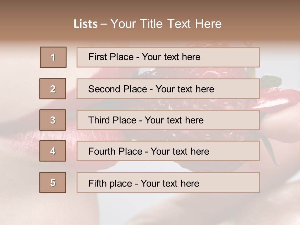 Face Fruit Glamour PowerPoint Template