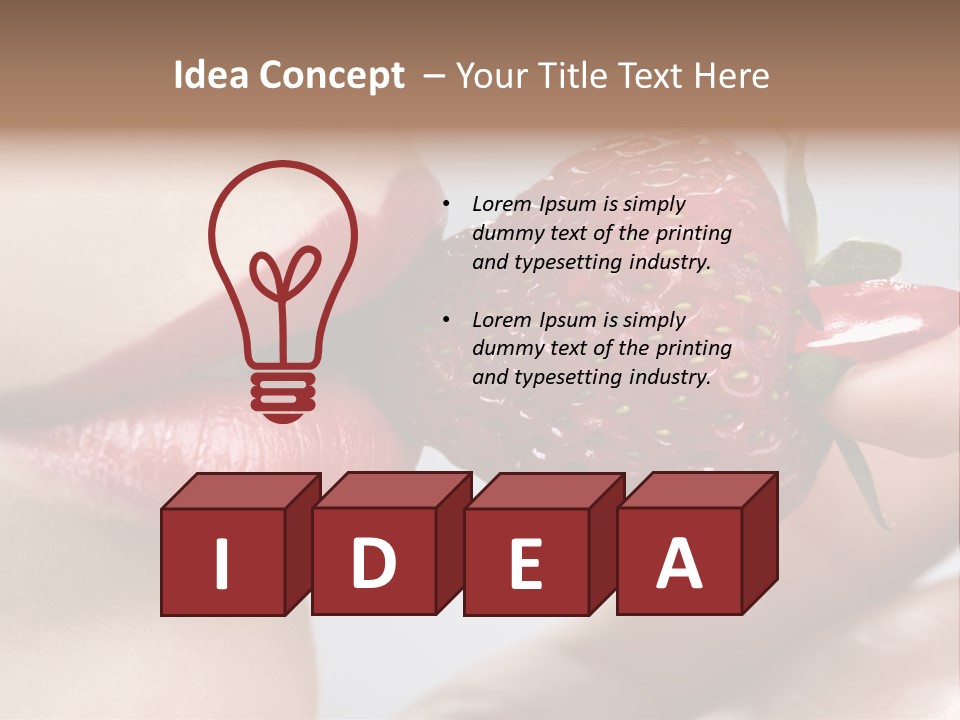 Face Fruit Glamour PowerPoint Template