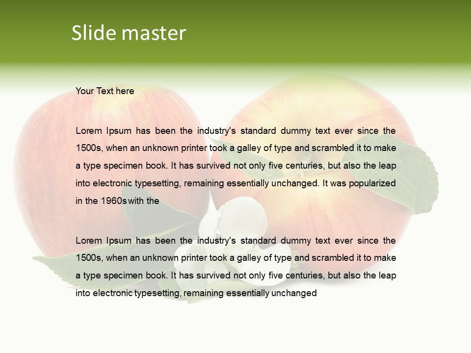 Vitamins Organic Closeup PowerPoint Template