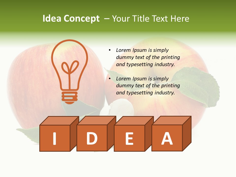 Vitamins Organic Closeup PowerPoint Template