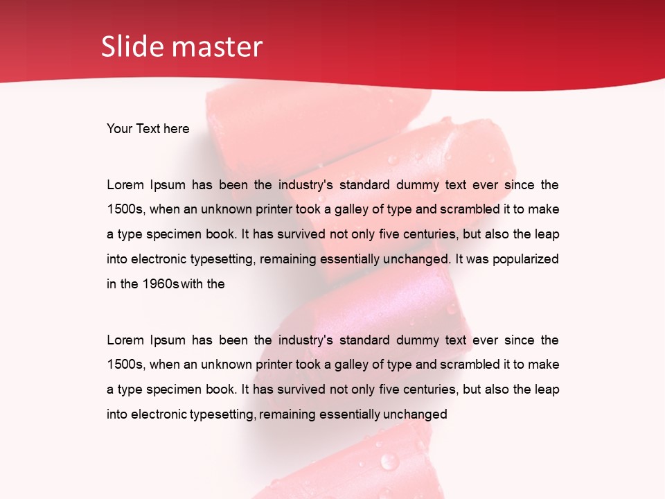 Products Color Lipstick PowerPoint Template