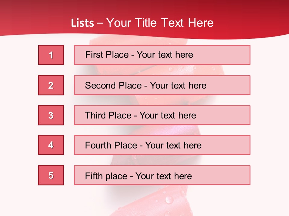 Products Color Lipstick PowerPoint Template