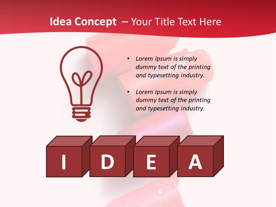 Products Color Lipstick PowerPoint Template