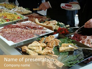 Businessman Food Service PowerPoint Template