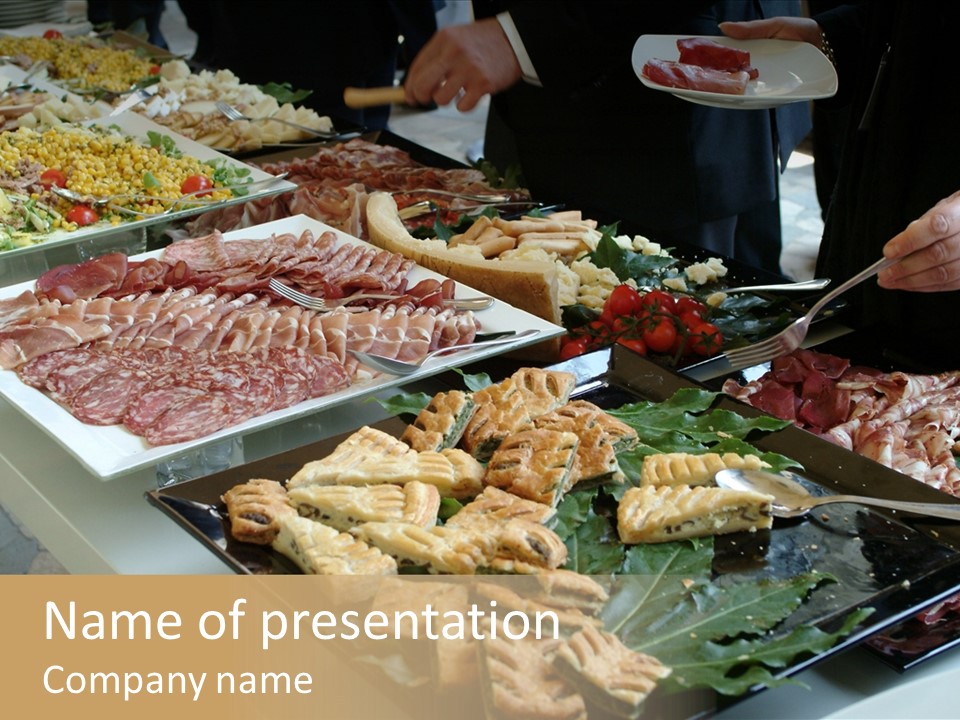Businessman Food Service PowerPoint Template