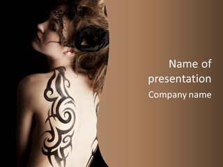 Erotic Glamour Art PowerPoint Template