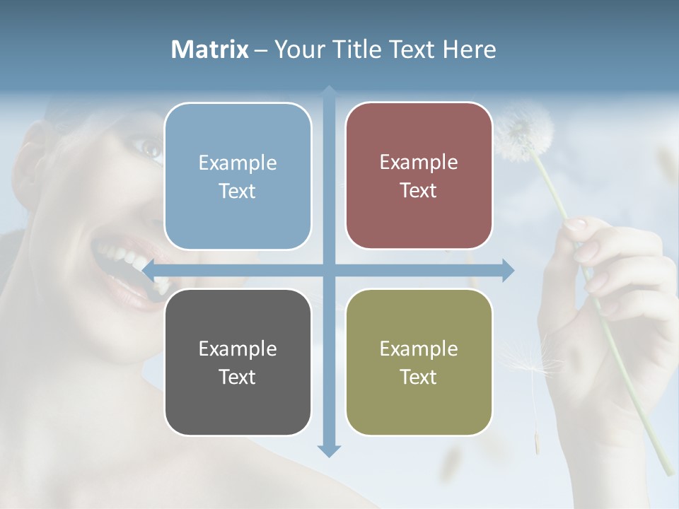 Carefree Female Enjoyment PowerPoint Template