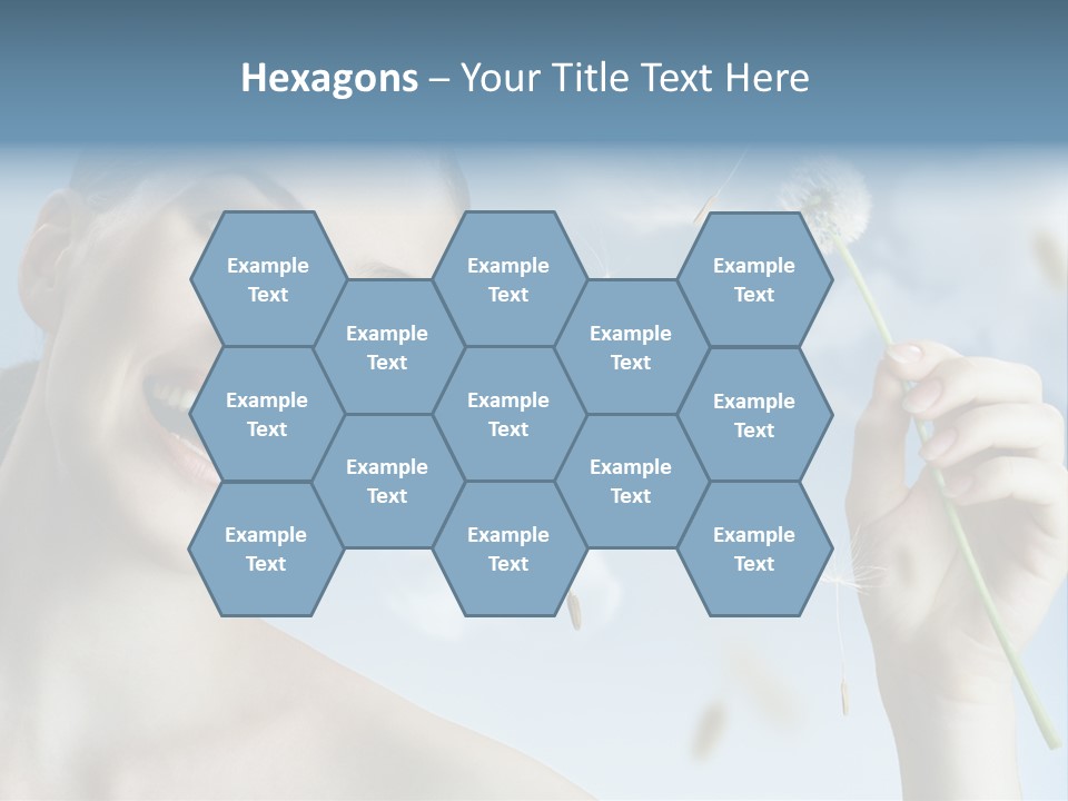 Carefree Female Enjoyment PowerPoint Template