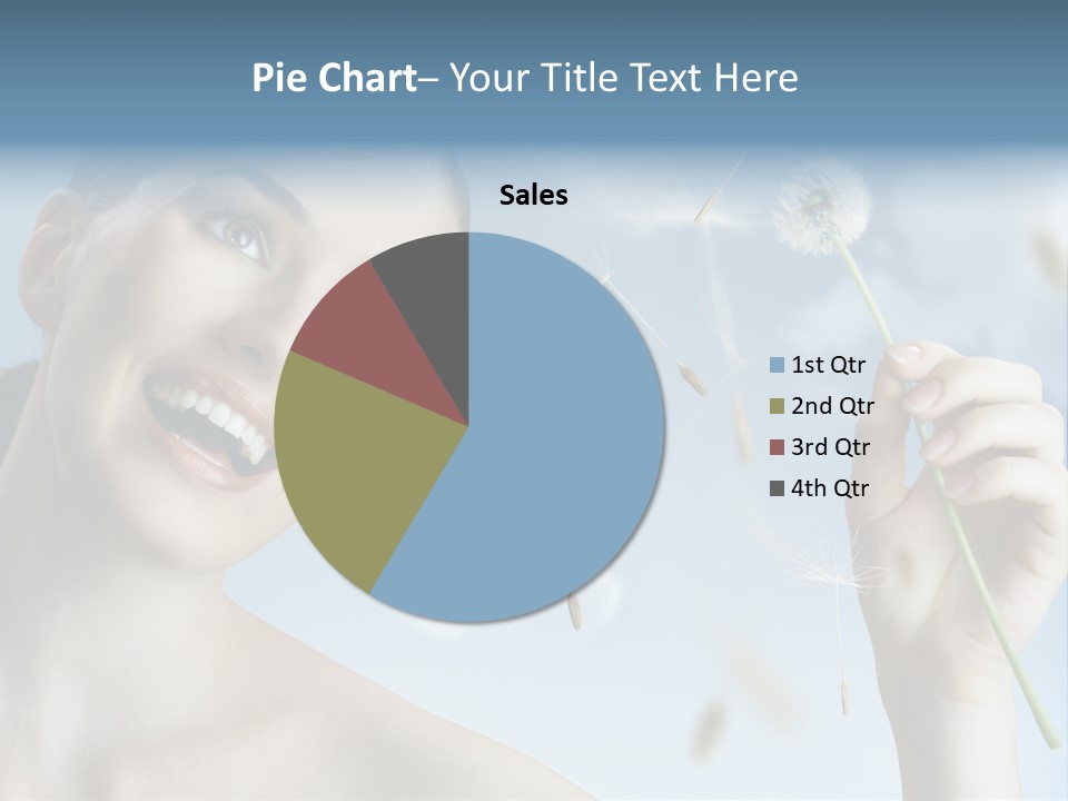 Carefree Female Enjoyment PowerPoint Template