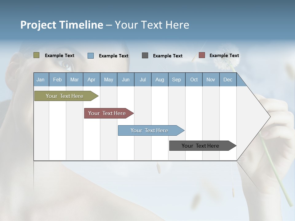 Carefree Female Enjoyment PowerPoint Template