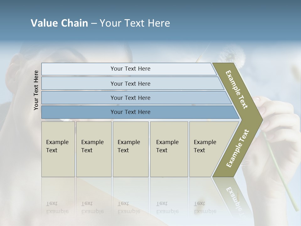 Carefree Female Enjoyment PowerPoint Template