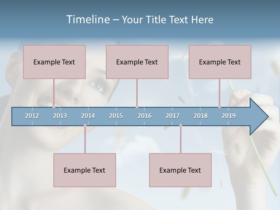Carefree Female Enjoyment PowerPoint Template